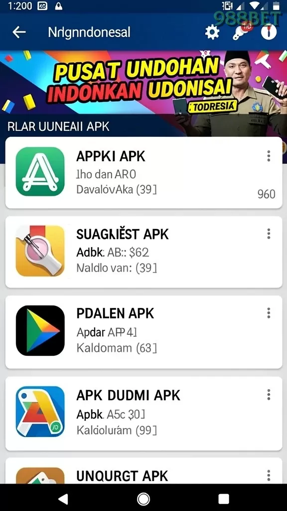Cuplikan layar PISANGBET — menu navigasi